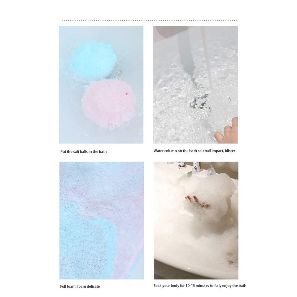 BEITAI Diseño único Creativo Macaron Bath Bomb Oil Aceite Salt Ball Set Todos los aceites Esenciales Naturales Perfecto para Bubble & SPA Bath Regalo Perfecto para el día de la Madre
