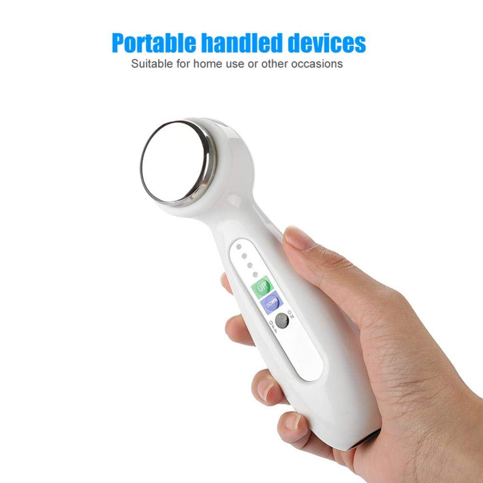 TMISHION Máquina de Adelgazamiento Corporal, Dispositivo de Masaje Facial ultrasónico Antiarrugas para Masaje Facial y Corporal Estiramiento de hinchazón oscuras para Ojos y Patas(US)