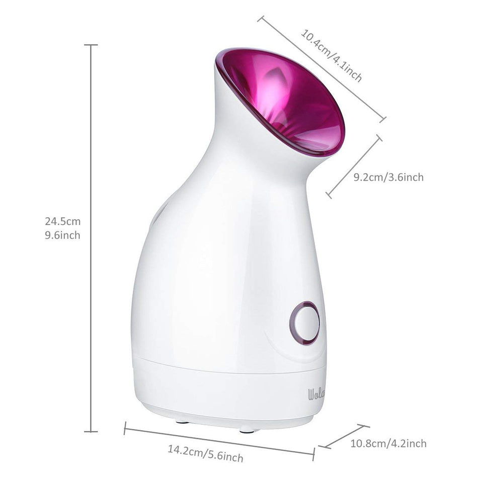 Lzour Vaporizador Facial, Wolady Nano Iónico Vaporizador Facial para poros con luz UV Niebla Caliente Pulverizador humectante Casa Sauna SPA Bonus Blackhead Extractor Kit