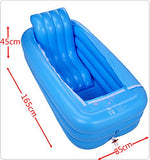Bañera De Hidromasaje Inflable Para Adultos SPA SPA Bañera Independiente De Pie Espesar Hogar Con Respaldo De La Bomba De Aire Eléctricasilla S Integrada Azul/Rosa,Blue