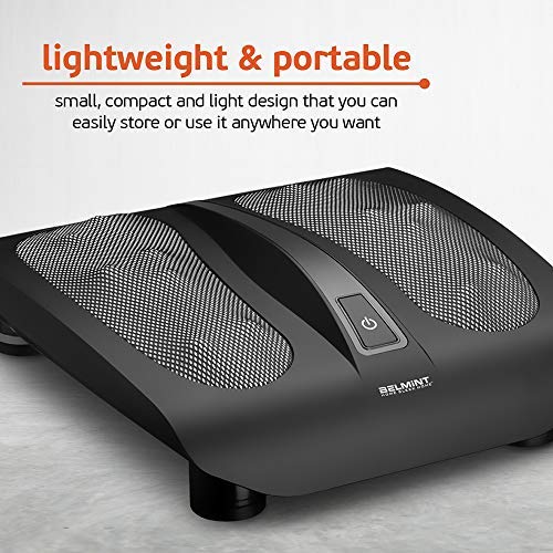 Belmint Masajeador de Pies con Deep Shiatsu Kneading, Masaje Pie de Máquina Equipado con 18 Nodos de Masaje y Función de Calor para Aliviar Dolores de Pie, Estrés, Pantorrilla y Fascitis Plantar
