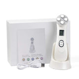 ZYFWBDZ Masajeador Facial Ultrasonido Facial Masaje Anti envejecimiento 5 Modo de luz LED Reafirmación de la Piel Eliminar Arrugas Cuidado de la Piel Instrumento de Belleza