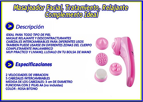 Masajeador Facial, Exfoliante, Relanjante Antiarrugas 5 En 1