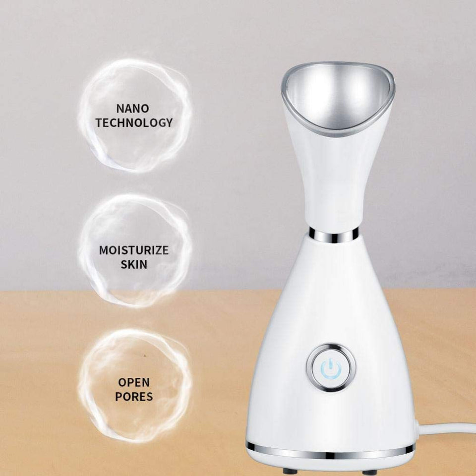 Lzour Vapor Facial irónico Nano, Vapor Facial del Balneario, inhalador Profesional del Vapor del Sino con la Niebla Caliente unclog el poro para el hogar SPA Que Abre los poros para la eliminación