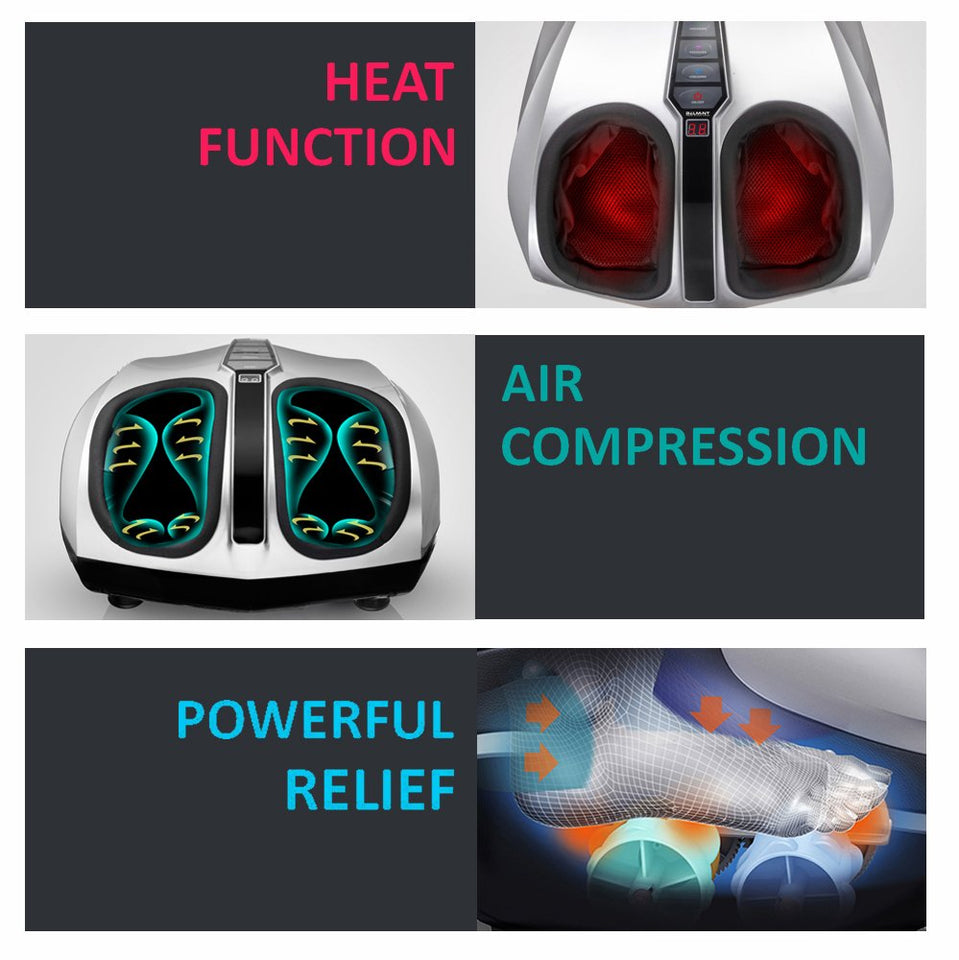 Belmint Shiatsu Masajeador de Pies y Pantorrillas con Función de Calor para Aliviar la Fascitis Plantar, Dolor Crónico y Tensiones, SPA para Pies de Terapia Shiatsu Reenergiza Pies Cansados