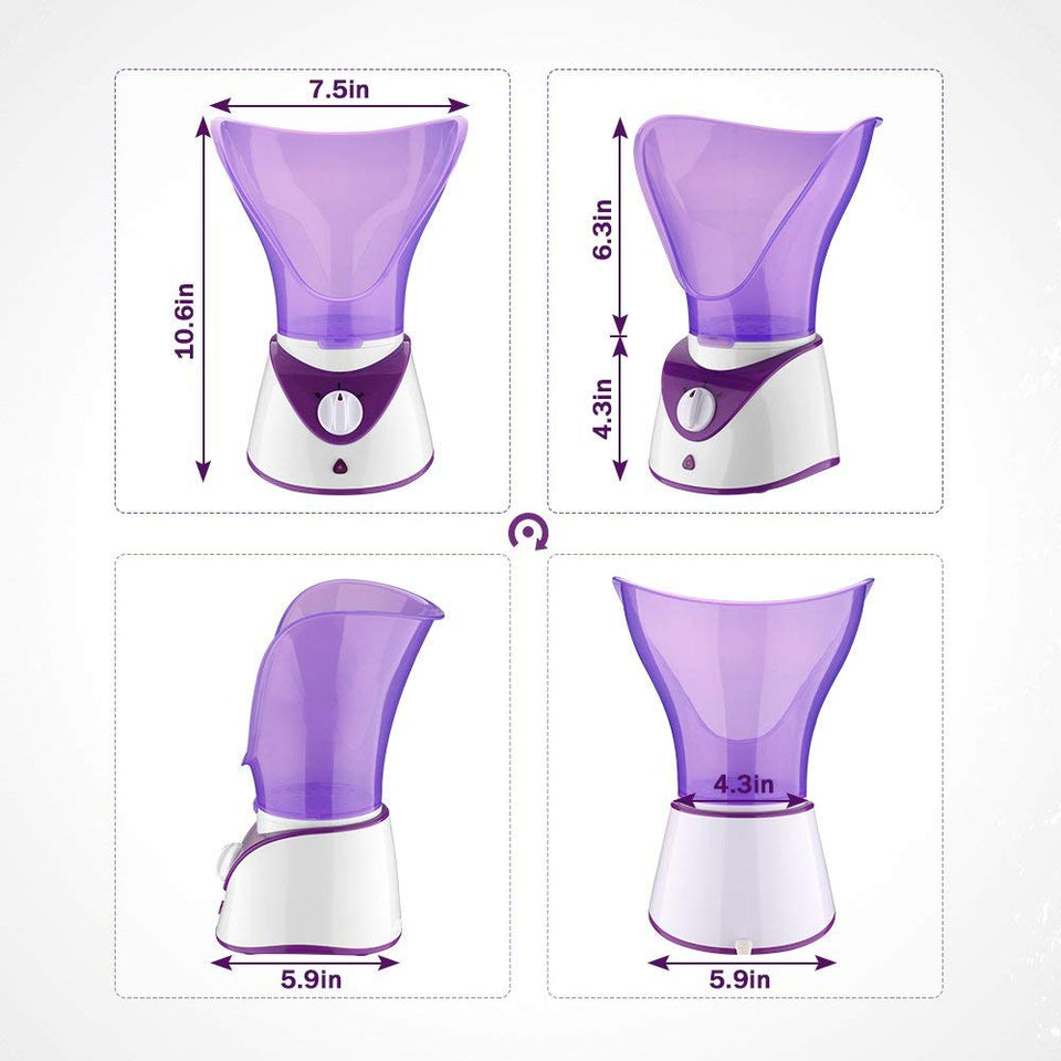 Lzour Facial Vapor Sauna Home SPA Caliente Niebla hidratación poros Limpiar blackheads Claro acné aromaterapia Cuidado de la Piel humidificador