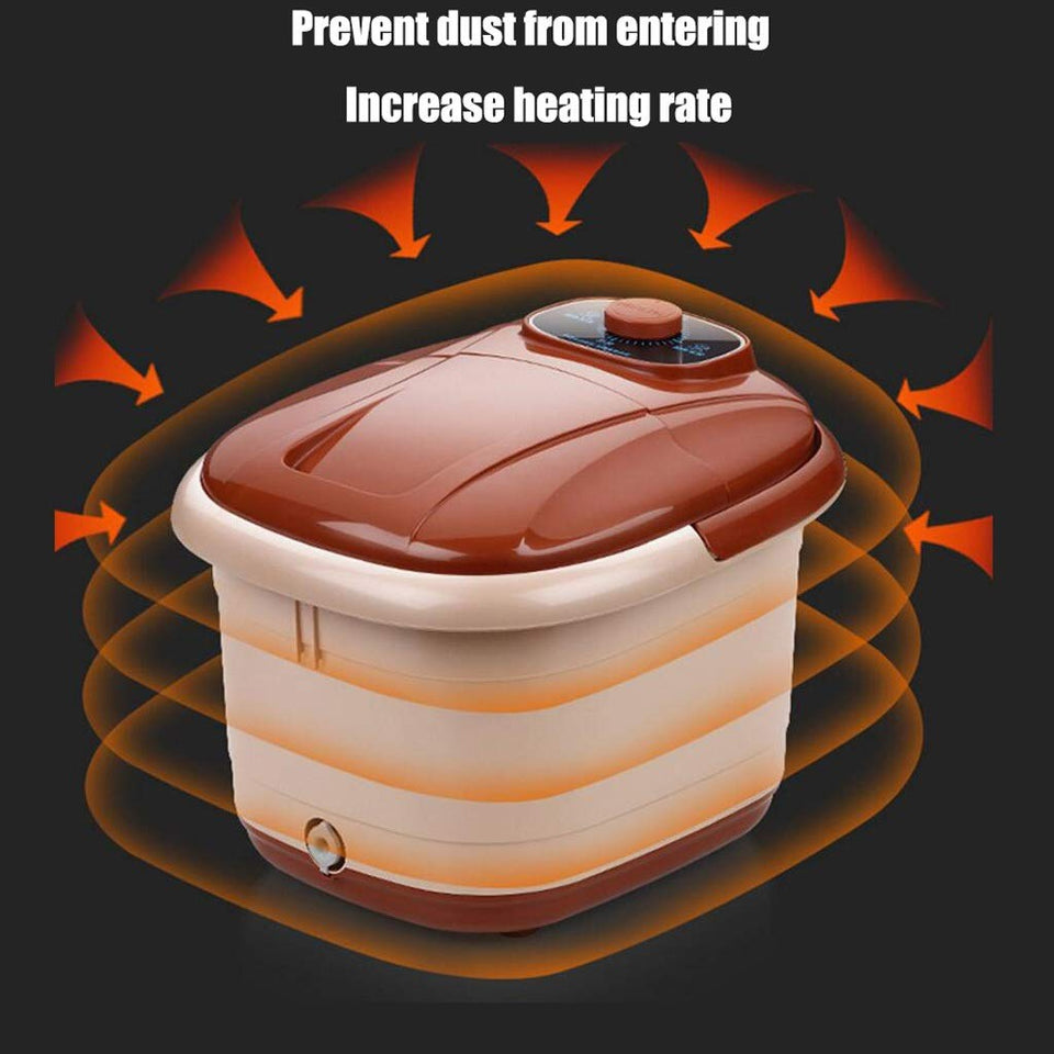 T-Day Masajeadores Eléctricos para Pies El baño para masajear SPA de pies, Mima Sus pies con Calor, Burbujas y Herramientas de Masaje, baño de pies terapéuticos con hidromasaje y Calentador