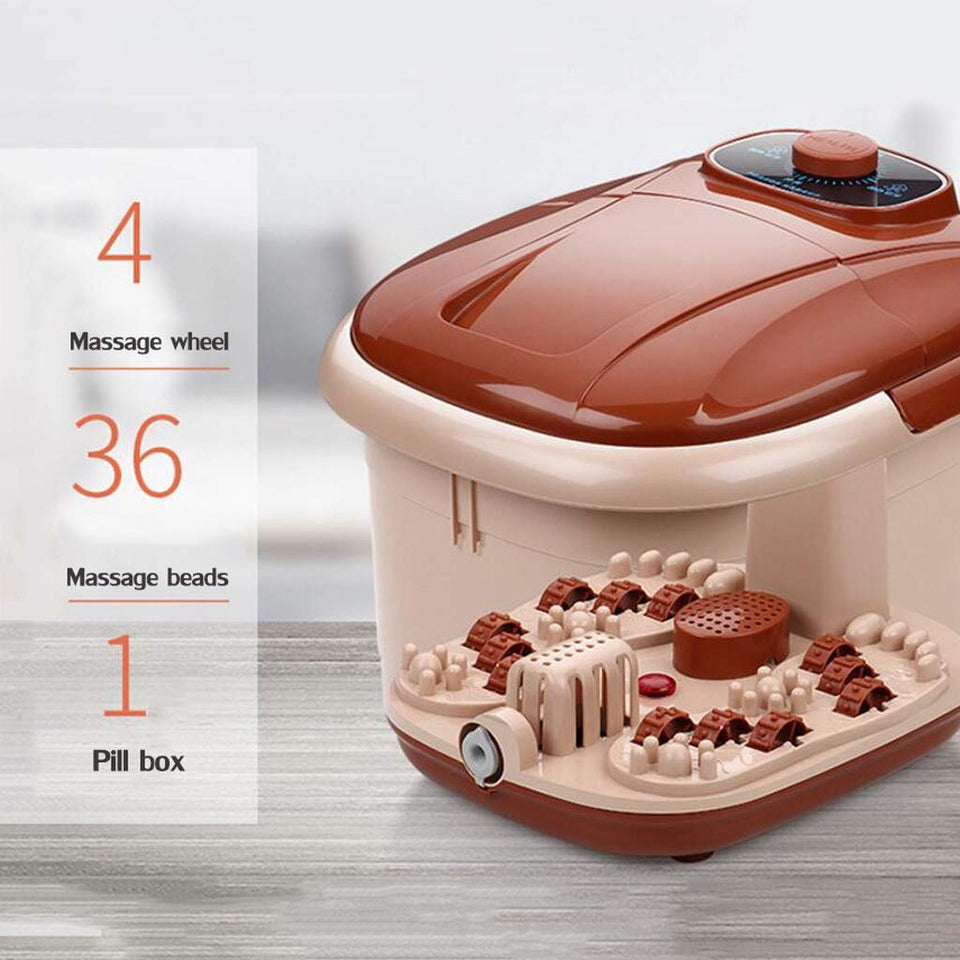 T-Day Masajeadores Eléctricos para Pies El baño para masajear SPA de pies, Mima Sus pies con Calor, Burbujas y Herramientas de Masaje, baño de pies terapéuticos con hidromasaje y Calentador