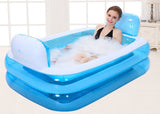 Bañera De Hidromasaje Inflable Plegable Gigante SPA para Adultos Bañera De Pie Cómoda Libre, Espesar La Bañera De Masaje En Casa Remojo con Bomba De Aire Eléctrica Respaldo Doble 200 litros