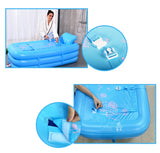 Bañera De Hidromasaje Inflable Para Adultos SPA SPA Bañera Independiente De Pie Espesar Hogar Con Respaldo De La Bomba De Aire Eléctricasilla S Integrada Azul/Rosa,Blue
