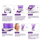 Lzour Facial Vapor Sauna Home SPA Caliente Niebla hidratación poros Limpiar blackheads Claro acné aromaterapia Cuidado de la Piel humidificador