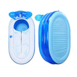 Bañera Hinchable Plegable SPA Adulto Bañera Independiente De Pie Espesar Hogar Con Respaldo De Bomba De Aire Eléctrico Azul/Rosa,Blue