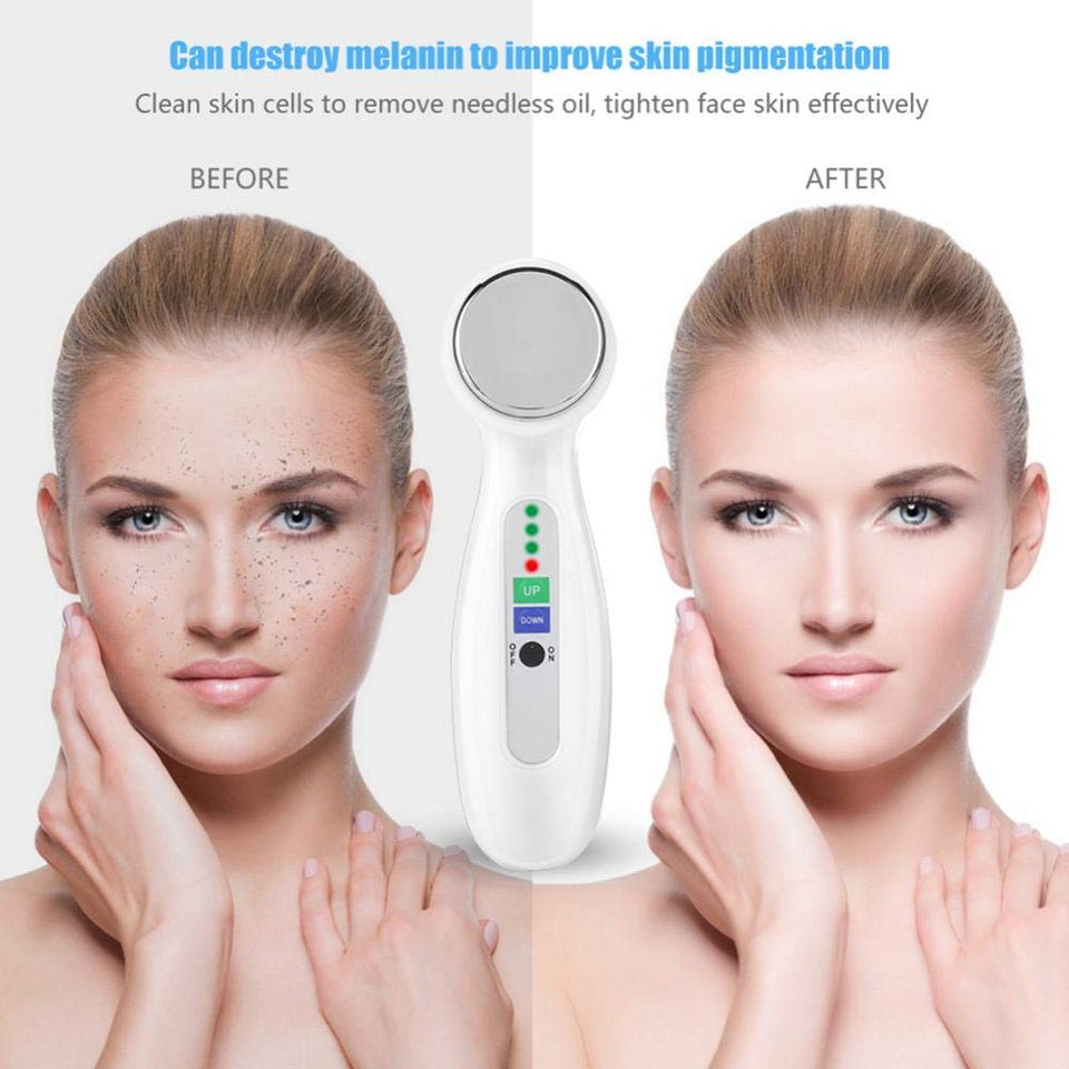 TMISHION Máquina de Adelgazamiento Corporal, Dispositivo de Masaje Facial ultrasónico Antiarrugas para Masaje Facial y Corporal Estiramiento de hinchazón oscuras para Ojos y Patas(US)