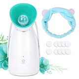 Lzour Facial Vapor Facial Sauna Nano iónico Caliente Niebla con difusor de Aceite Esencial para Cara Home SPA hidratación Abertura poros y Cuidado de la Piel
