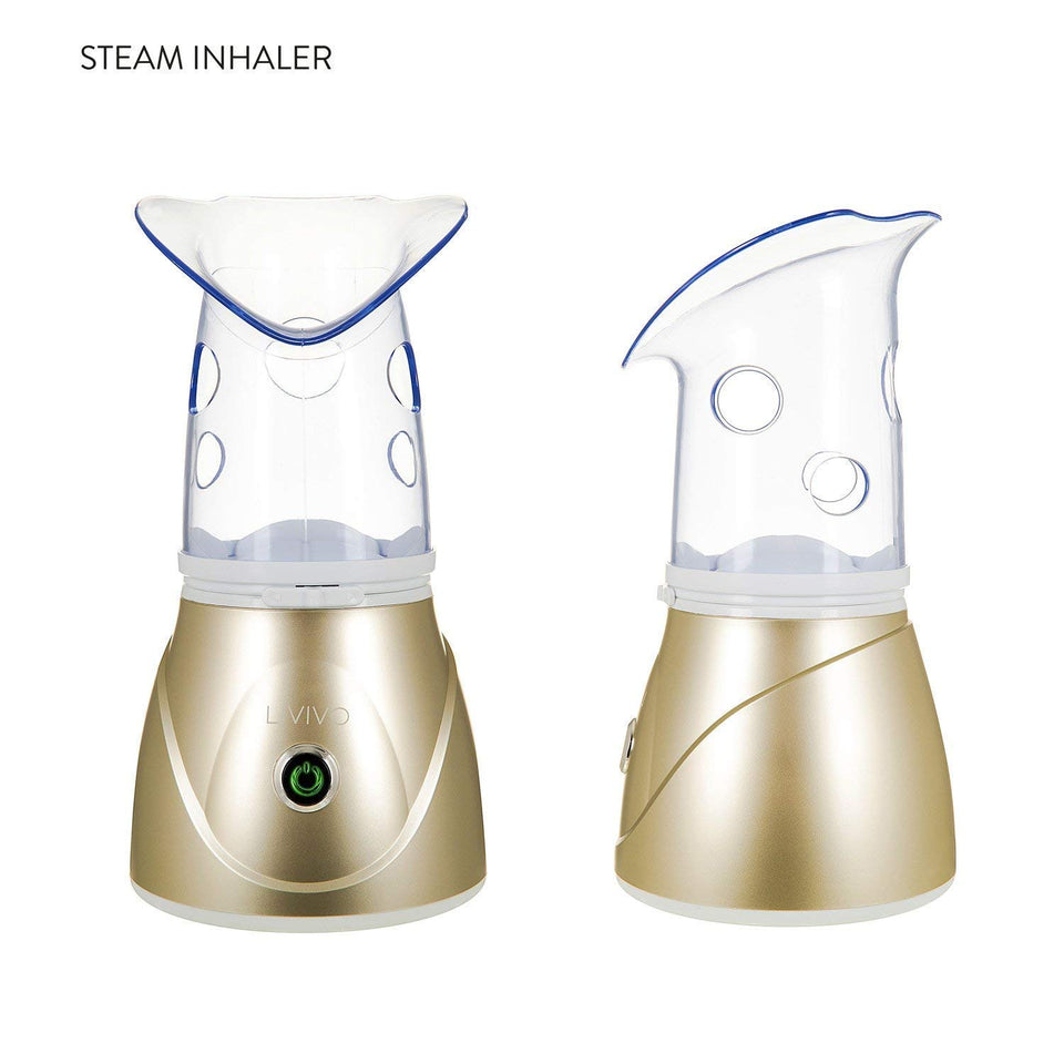 Lzour Professional Digital Deluxe Facial SPA Mist and Sauna inhalador SPA – Ayuda a Abrir los poros y Eliminar la Suciedad, bacterias y residuos de Maquillaje (Oro)